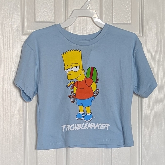 NWOT Unisex Kids (Size Small) Bart Simpson "Troublemaker" T-Shirt with Graphics - Picture 1 of 9